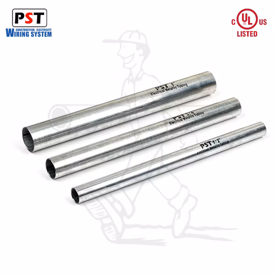 UL797 ANSI C80.3 EMT Galvanized Electrical Steel Pipe Conduit Metallic Tubing