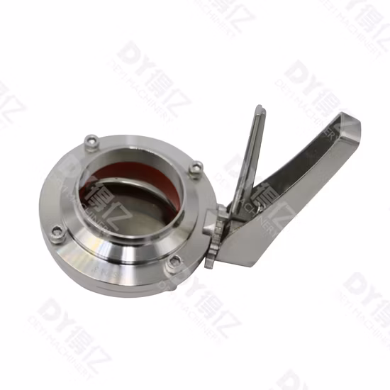 SS304 SS316L Stainless Steel Sanitary Manual Pneumatic Clamped Butterfly Valve with Clamp Ends