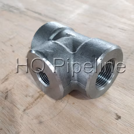 3000lbs Stainless Steel Forged Equal Tees Connector Pipe Fittings