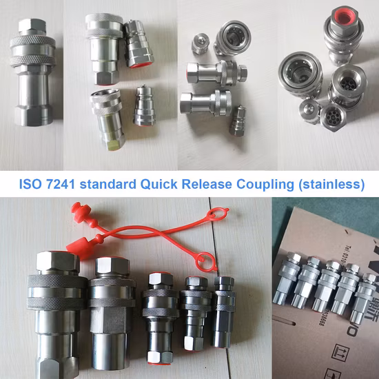 Naiwo ISO 7241 B Stainless Quick Coupler Coupling with Poppet Valve Qrc